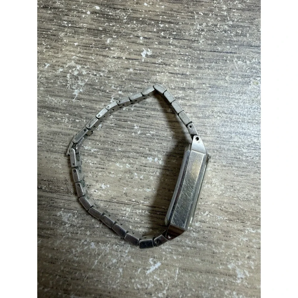 Vintage 80s Seiko Smokey Dial Dainty Silver Tone Cylinder Wind-Up Ladies
